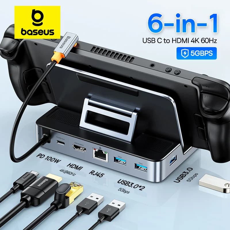 Станція стикування USB-C з HDMI 4K та Ethernet