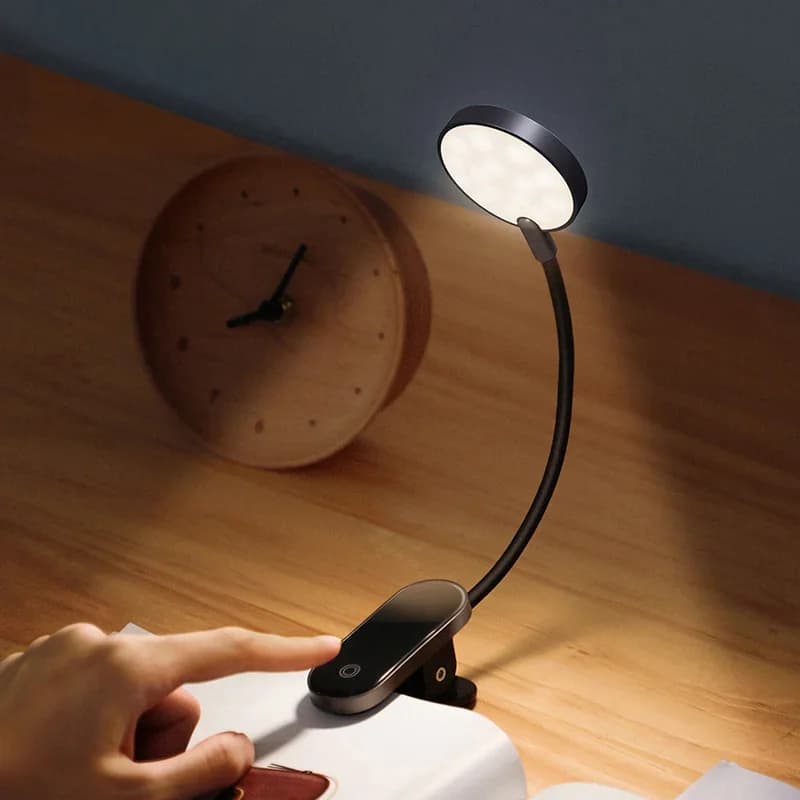 Бездротова LED лампа-кліпси на стіл, регулювання яскравості