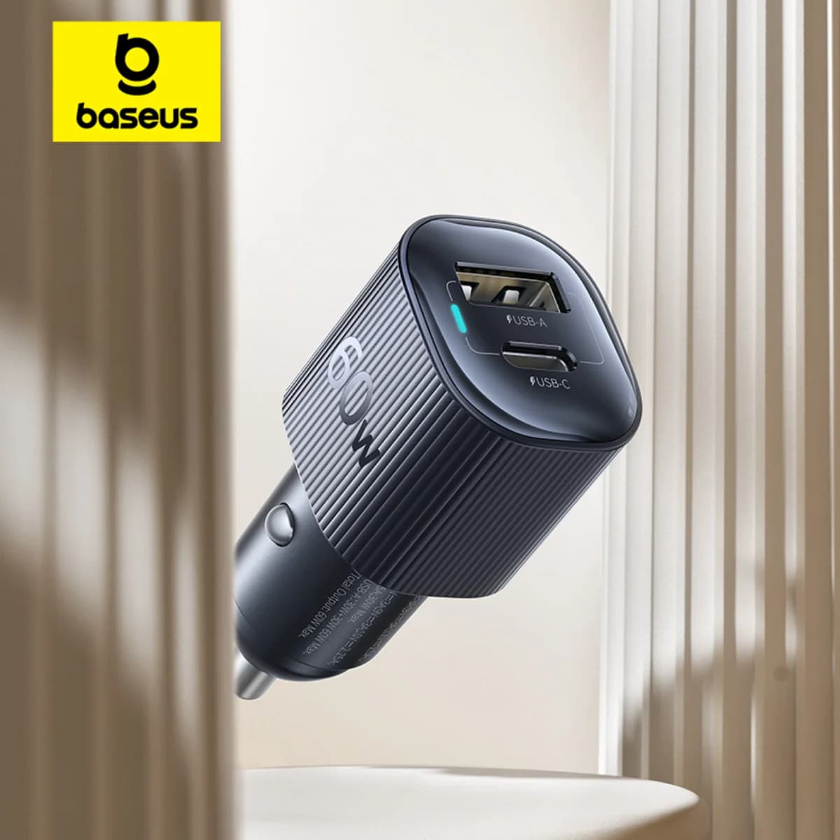 Автомобільна зарядка 30W з двома портами PD3.0 USB-C