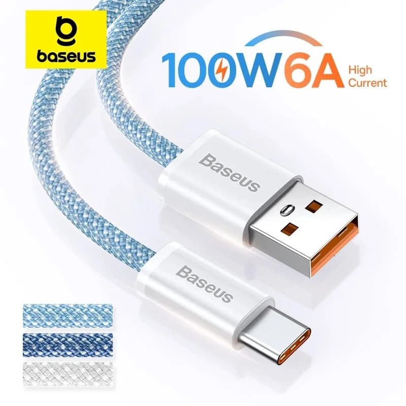 Кабель USB-A на USB-C, швидка зарядка PD 100W