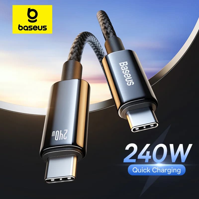 Кабель USB-C на USB-C, надшвидка зарядка 240W