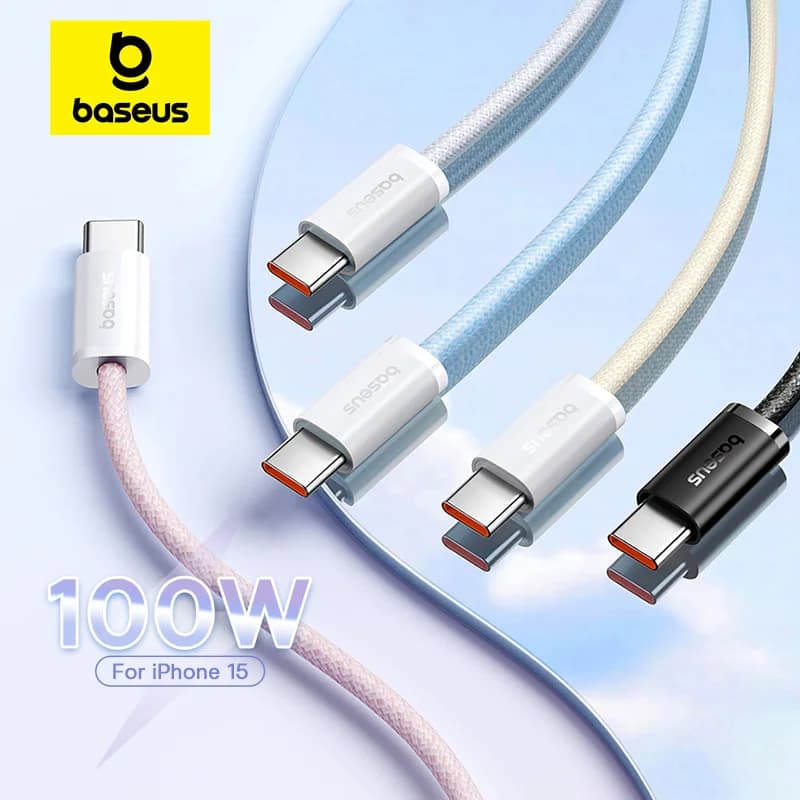 Кабель USB-C на USB-C, швидка зарядка 100W PD