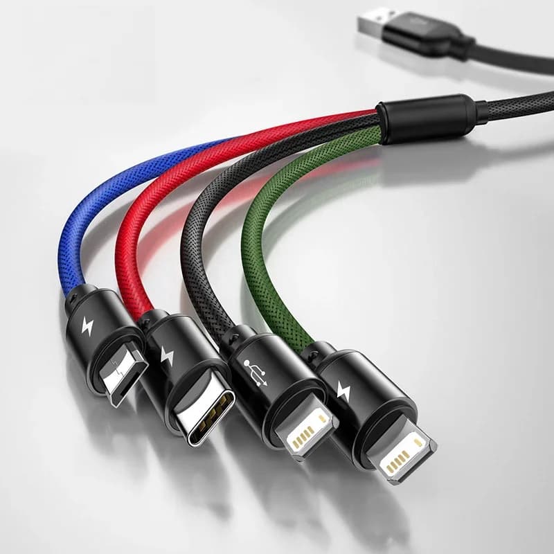 USB-кабель для зарядки 3-в-1 з Type-C, Micro та Lightning